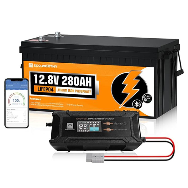 12V 280Ah LiFePO4 Lithium Batterie mit Bluetooth und Untertemperaturschutz