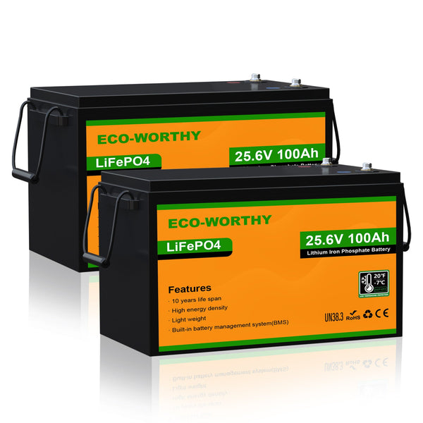24V 100Ah LiFePO4 Lithiumbatterij met ondertemperatuurbescherming