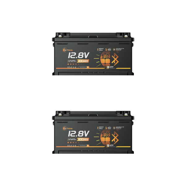 Lithink 12V 100Ah H190 LiFePO4-accu met Bluetooth & zelfverwarming, 120A BMS – DIN H8 voor onderstoel in camper