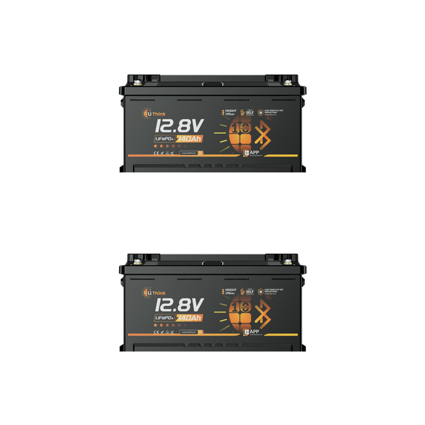 Lithink 12V 140Ah H190 LiFePO4-accu met Bluetooth & zelfverwarming, 200A BMS – DIN H8 voor onder de stoel in camper