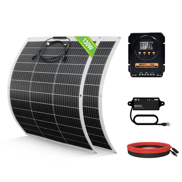 260Wp 12V Off Grid Zonne-energie systeem voor Campers met MPPT Zonnecontroller 12 V/24 V 15 A
