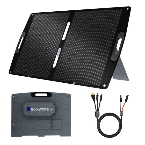 ECO-WORTHY 100Wp 12V Opvouwbare Zonnepaneeltas Pro voor Kamperen