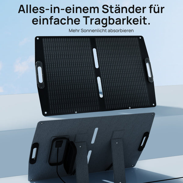 ECO-WORTHY 100Wp 12V Opvouwbare Zonnepaneeltas Pro voor Kamperen