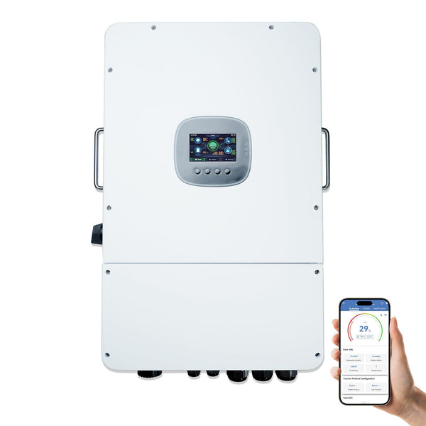 ECO-WORTHY 12KW 48Vdc-230/400Vac All-in-One Omvormer Driefasige Laagspanning SR