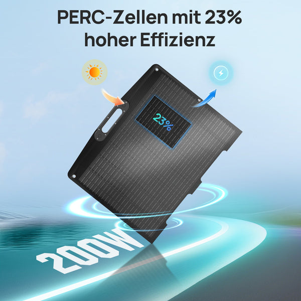 ECO-WORTHY 200Wp 12V Opvouwbare Zonnepaneeltas Pro voor Camping, RV