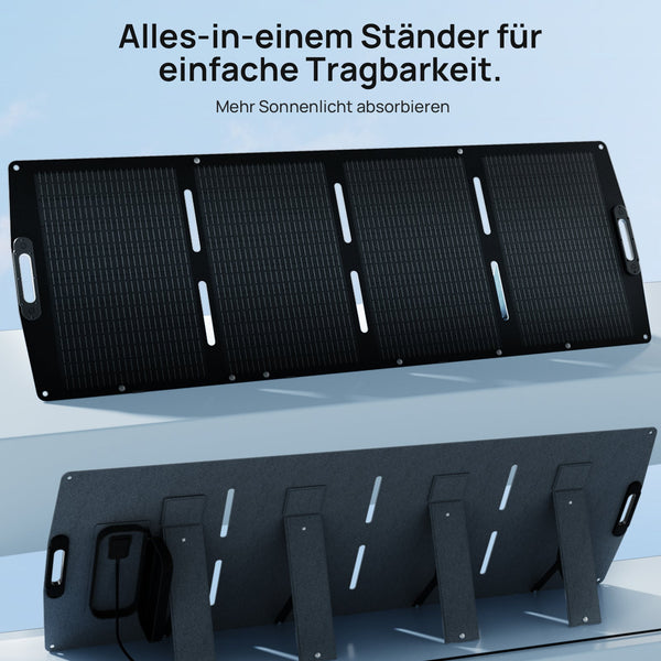 ECO-WORTHY 200Wp 12V Opvouwbare Zonnepaneeltas Pro voor Camping, RV