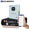 ECO-WORTHY 48V 100Ah LiFePO4 Batterij Versie 3 met 48V 3000W All-in-One Omvormer – Backup Kit voor Thuis