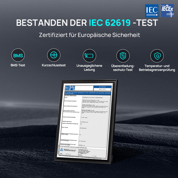 ECO-WORTHY 48V (51,2V) 100Ah Server-Rack-Batterij | IEC 62619-certificering | Bluetooth en WLAN