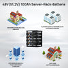 ECO-WORTHY 48V (51,2V) 100Ah Server-Rack-Batterij | IEC 62619-certificering | Bluetooth en WLAN