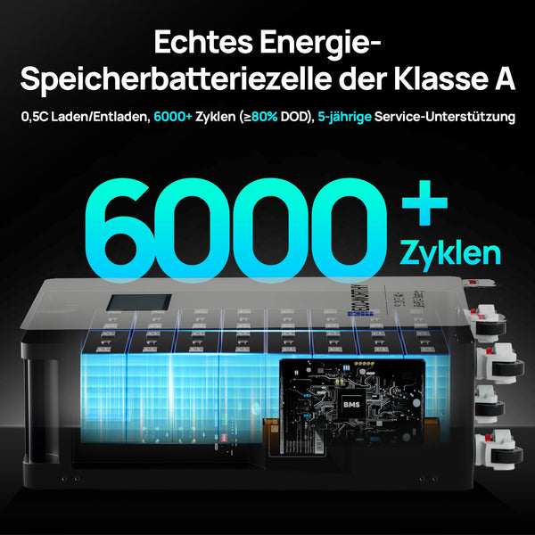 ECO-WORTHY 48V (51,2V) 314Ah LiFePO4-Batterie und 12KW 48Vdc-230/400Vac All-in-One-Wechselrichter dreiphasig Niederspannung SR