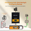 ECO-WORTHY Balkonkraftwerk Opslag 48V 50AH Batterij met 60A MPPT 2,56KWh
