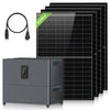 Balkon Zonnepaneel Kit 5120Wh met Marstek Jupiter C+ Energieopslag, 4 x 430W Zonnepanelen, 4 MPPT's (PV max. 2400 W) | Plug-&-Play | Compleet Zonne-energiesysteem voor op het dak