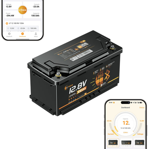 Lithink 12V 100Ah H190 LiFePO4 Batterie mit Bluetooth