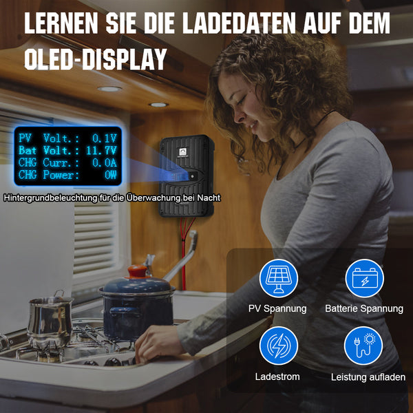 MPPT Solarladeregler 40A 12V/24V