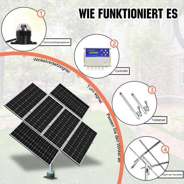 Zweiachsiges Solar Tracking System mit Solar Tracker
